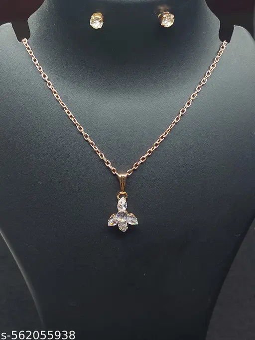 Korean Necklace with Earring, Ring & Bracelet